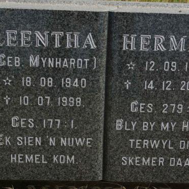 ? Herman 1934-2007 &amp; Leentha MYNHARDT 1940-1998