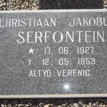 SERFONTEIN Christiaan Jakobus 1927-1953