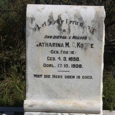 KOTZE Catharina M.C. nee FOURIE 1858-1938