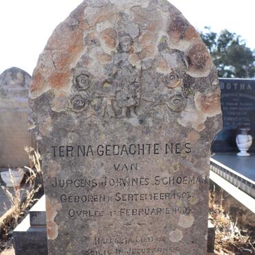 SCHOEMAN Jurgens Johannes 1903-1904