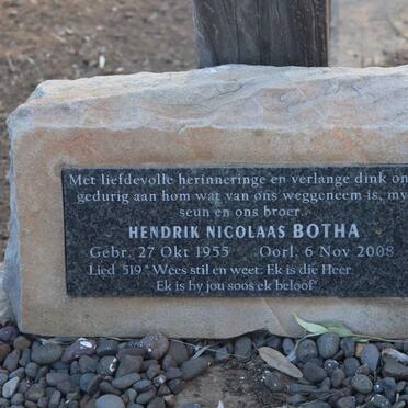 BOTHA Hendrik Nicolaas 1955-2008