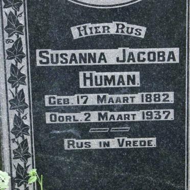 HUMAN Susanna Jacoba 1882-1937 