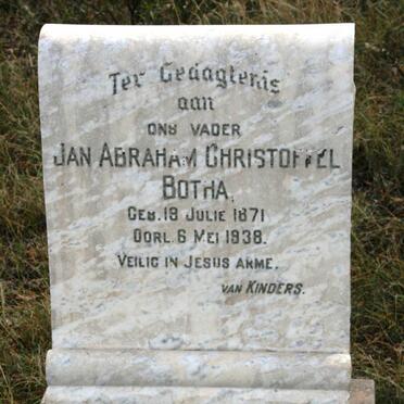 BOTHA Jan Abraham Christoffel 1871-1938