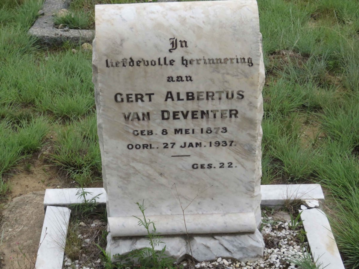 DEVENTER Gert Albertus, van 1873-1937