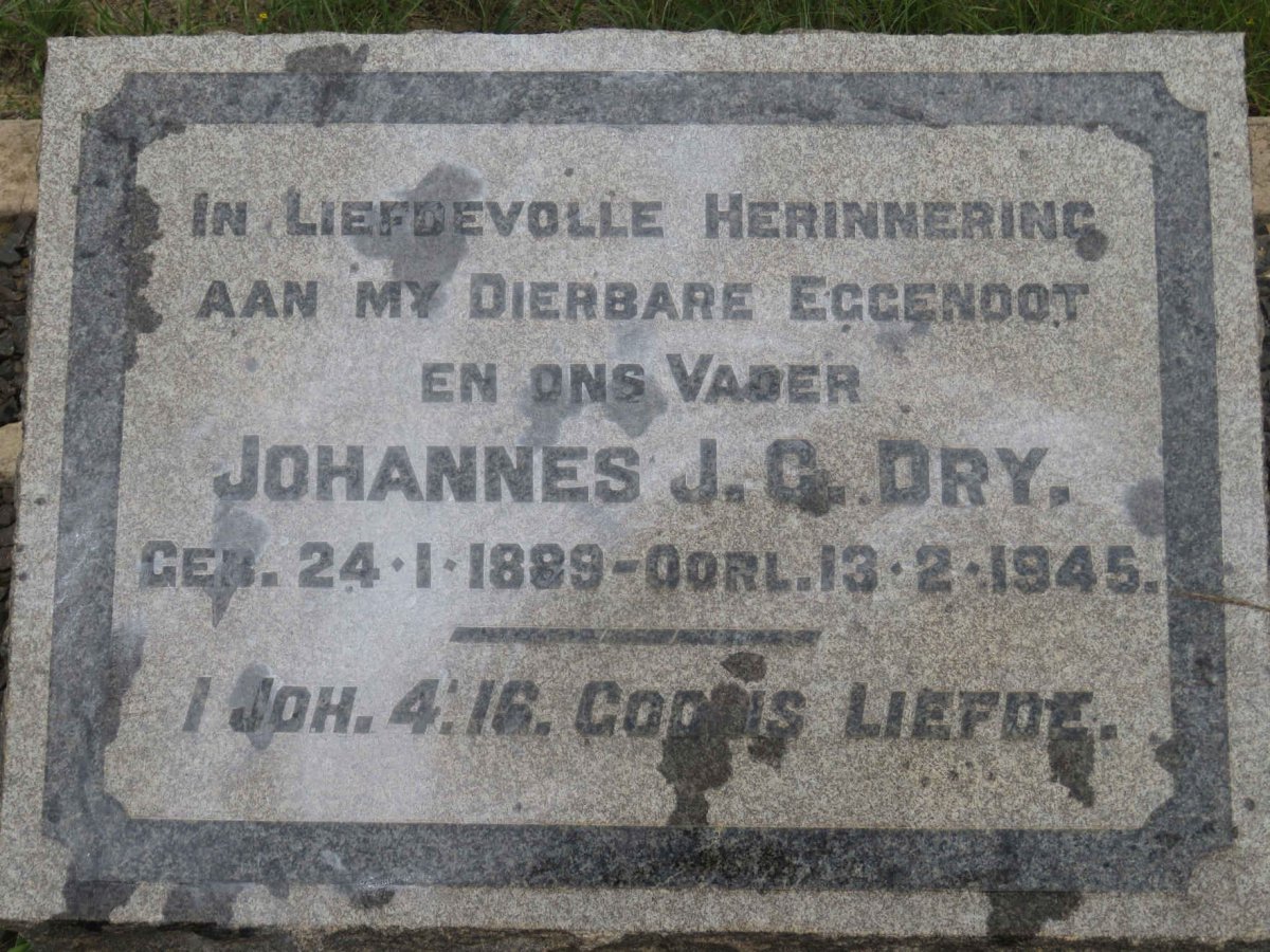 DRY Johannes J.C. 1889-1945