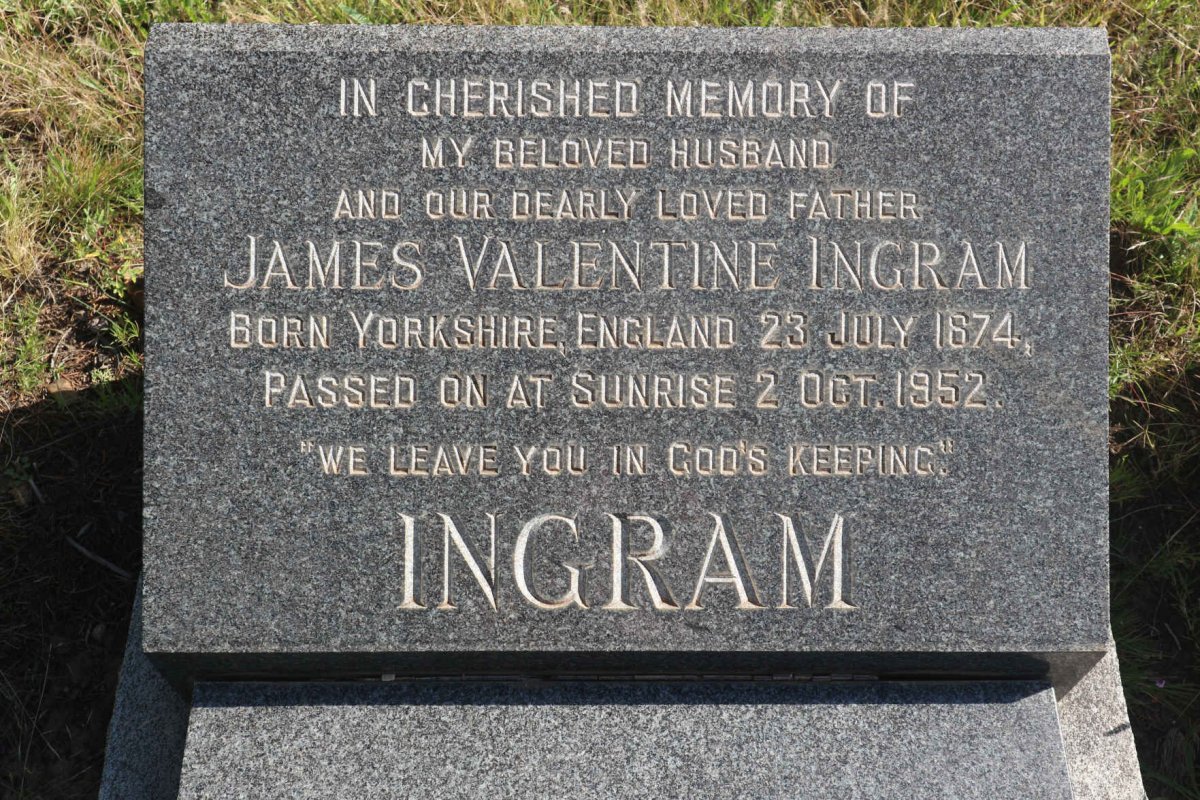 INGRAM James Valentine 1874-1952