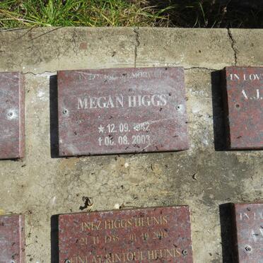 HIGGS Megan 1942-2003