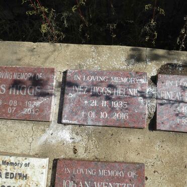 HEUNIS Inez Higgs 1935-2016