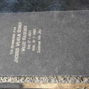RASCHER Jacobus Wilhelm Berner 1927-1960