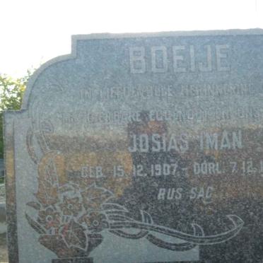 BOEIJE Josias Iman 1907-1958
