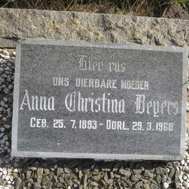 BEYERS Anna Christina 1893-1968