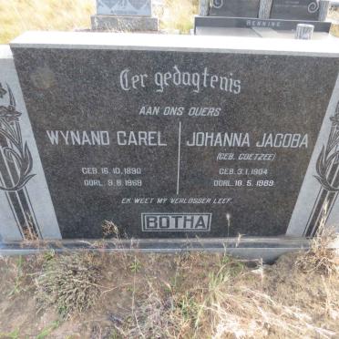 BOTHA Wynand Carel 1890-1969 & Johanna Jacoba COETZEE 1904-1989