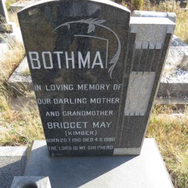BOTHMA Bridget May nee KIMBER 1910-1980