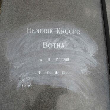 BOTHA Hendrik Kruger 1919-1975