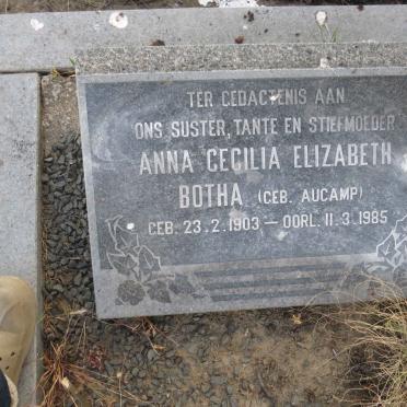 BOTHA Anna Cecilia Elizabeth nee AUCAMP 1903-1985