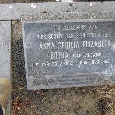 BOTHA Anna Cecilia Elizabeth nee AUCAMP 1903-1985