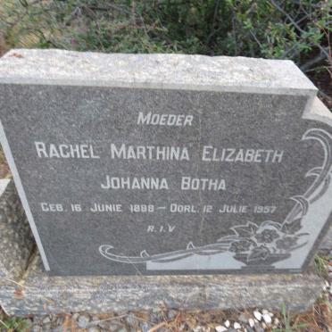 BOTHA Rachel Marthina Elizabeth Johanna 1888-1957