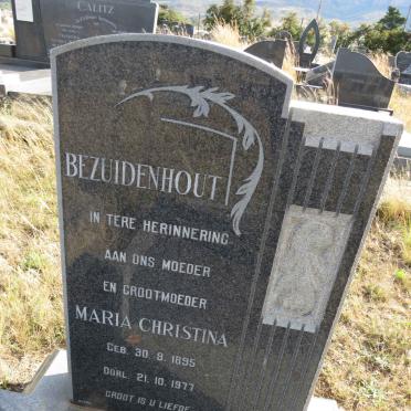 BEZUIDENHOUT Maria Christina 1895-1977