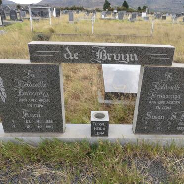BRUYN Karel, de 1929-1997 & Susan S. ?. 1922-1993