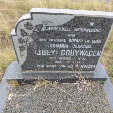 CRUYWAGEN Johanna Adriana nee OLIVIER 1922-1992