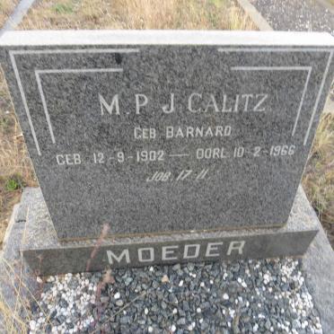 CALITZ M.P.J. nee BARNARD 1902-1966
