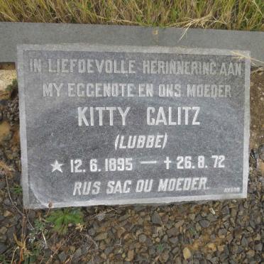 CALITZ Kitty nee LUBBE 1895-1972