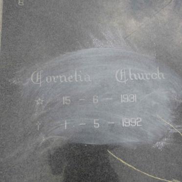 CHURCH Cornelia 1931-1992