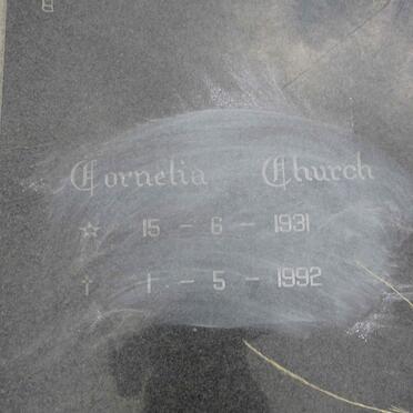 CHURCH Cornelia 1931-1992