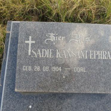 EPHRAM Sadie Kansani 1904-