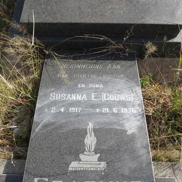 ERASMUS Susanna E. nee GOUWS 1917-1976