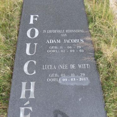 FOUCHE Adam Jacobus 1929-2003 & Lucea DE WITT 1929-2017
