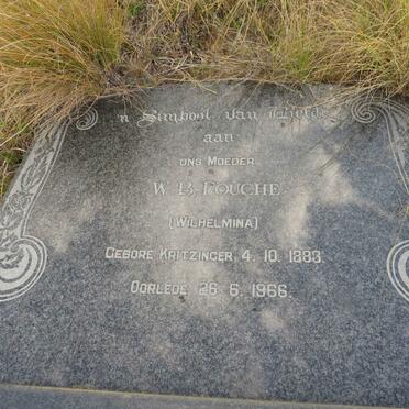 FOUCHE W.B. nee KRITZINGER 1883-1966