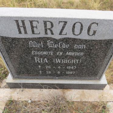 HERZOG Ria nee WRIGHT 1947-1987
