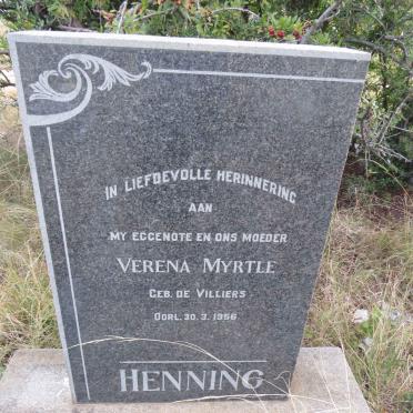 HENNING Verena Myrtle nee DE VILLIERS -1956