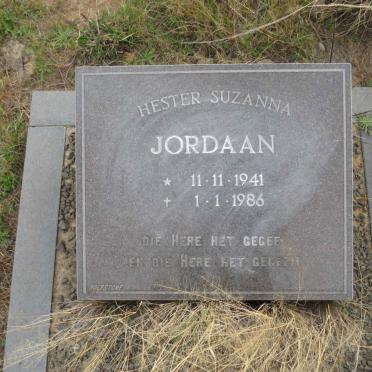 JORDAAN Hester Suzanna 1941-1986