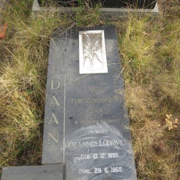 JORDAAN Johannes Lodewicus 1895-1965