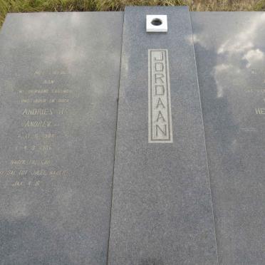 JORDAAN Andries J. Andrew 1904-1985 & Hendrika A.  1913-1994