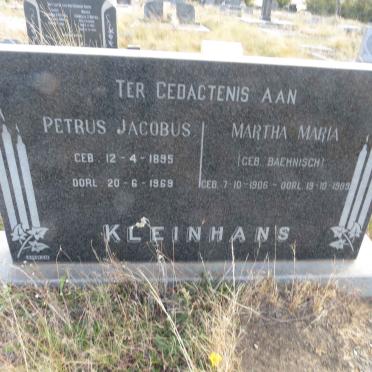 KLEINHANS Petrus Jacobus 1895-1969 & Martha Maria BAEHNISCH 1906-1989
