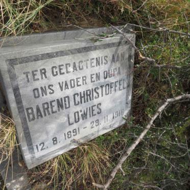 LOWIES Barend Christoffel 1891-1918
