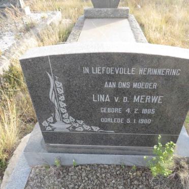 MERWE Lina, v.d. 1885-1980