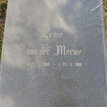 MERWE Lenie, van der 1910-1986 