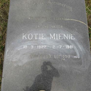 MIENIE Kotie 1922-1981