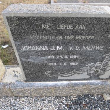 MERWE Johanna J.M., v.d.1884-1959