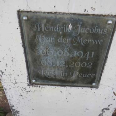 MERWE Hendrik Jacobus, van der 1941-2002