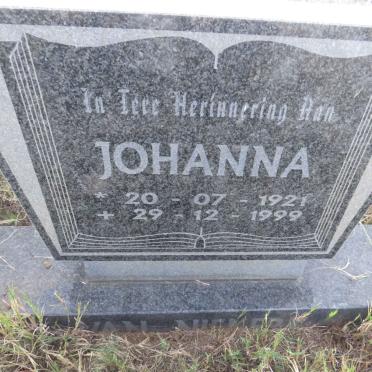 NIEKERK Johanna, van 1921-1999