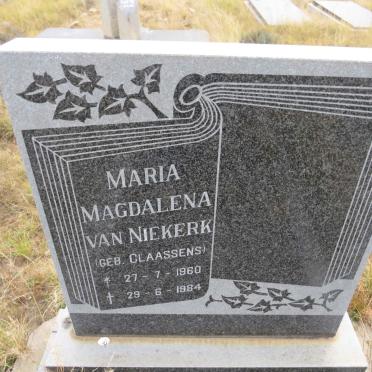 NIEKERK Maria Magdalena, van nee CLAASSENS 1960-1984
