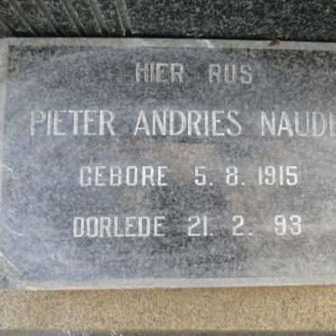 NAUDE Pieter Andries 1915-1993