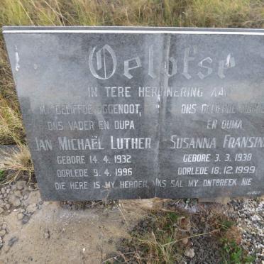 OELOFSE Jan Michael Luther 1932-1996 & Susanna Fransina 1938-1999