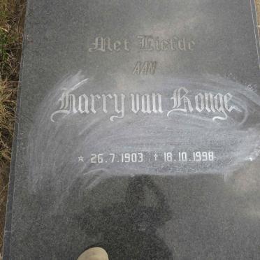 RONGE Harry, van 1903-1998