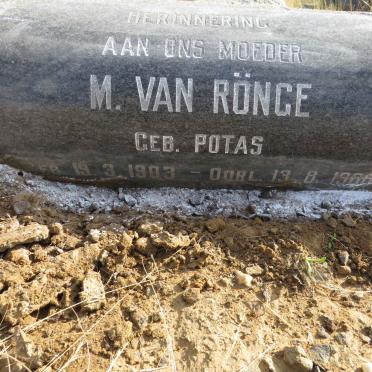 RONGE M., van nee POTAS 1903-1988
